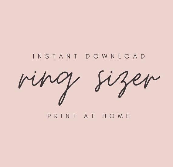 free printable ring sizer find your ring size paper ring etsy