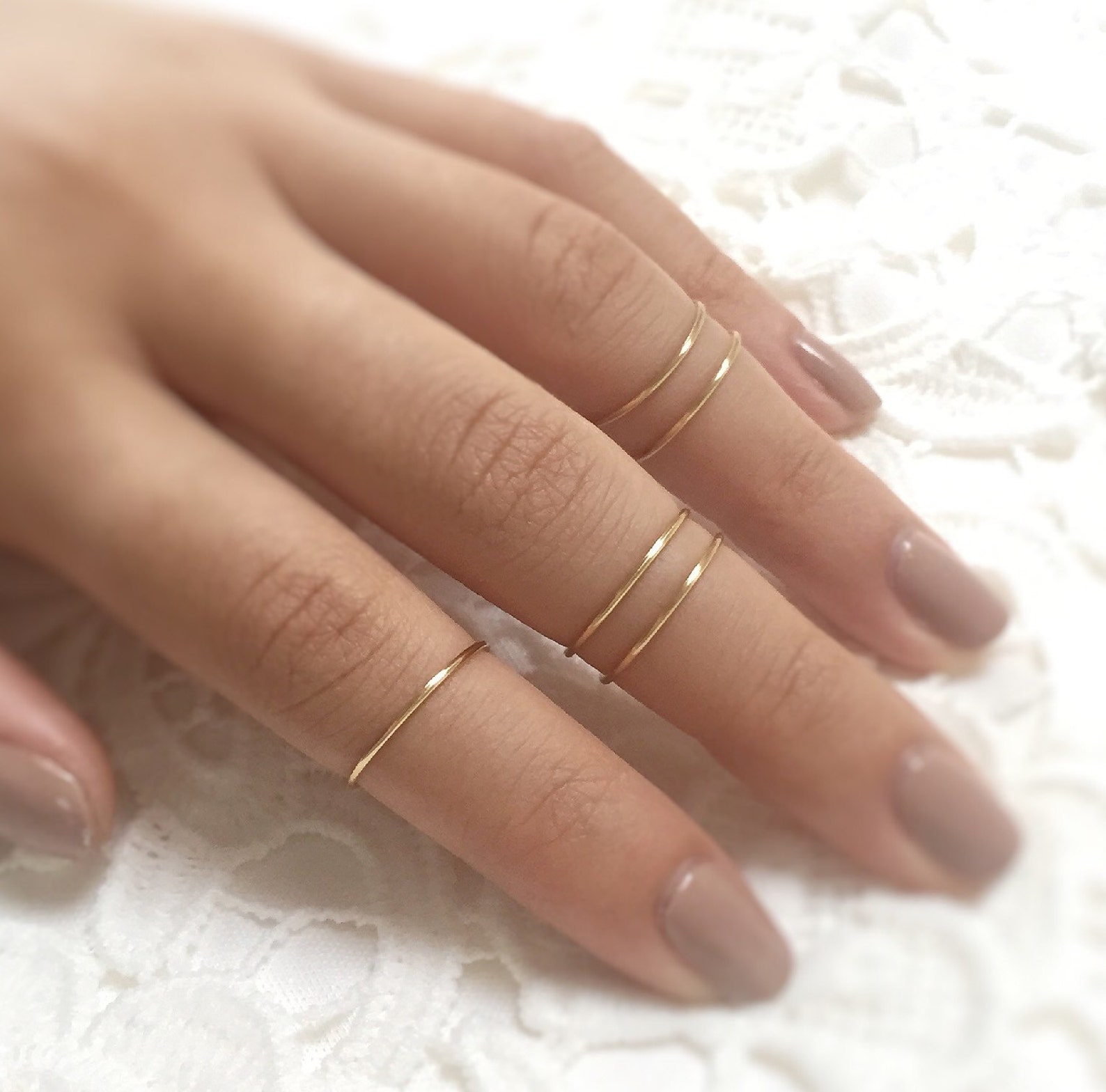 Knuckle Rings 5 Above the Knuckle Rings Midi Ring Set Gold Etsy Canada