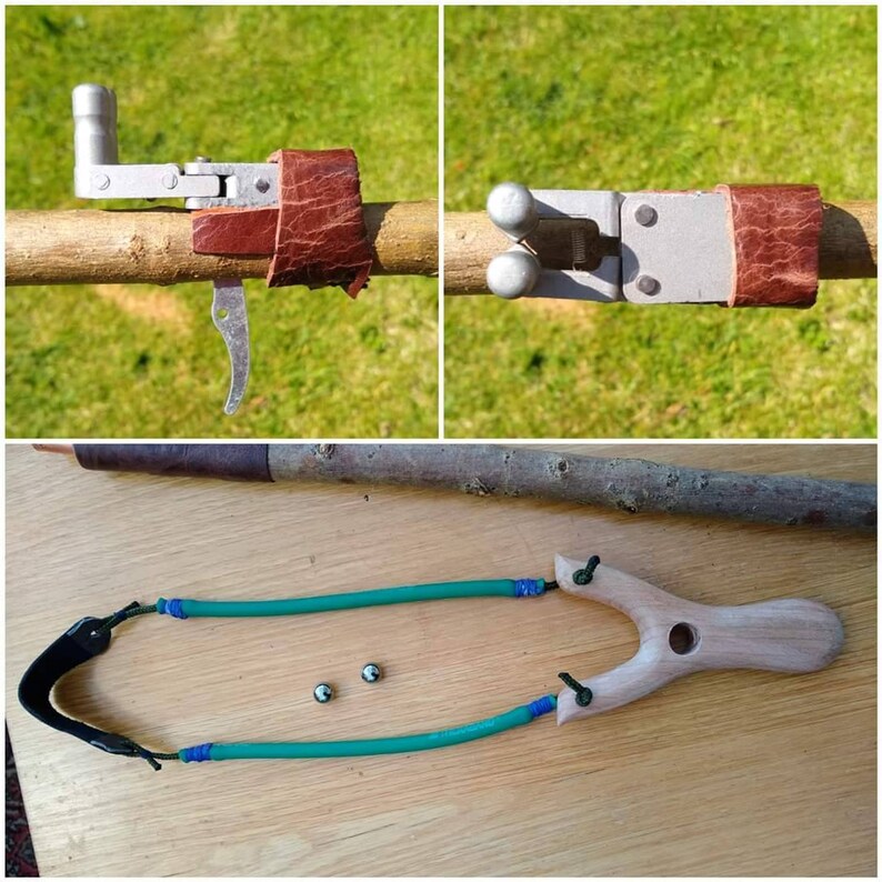 Slingshot/catapult hiking stick with trigger mechanism 366 Etsy