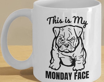 Cute Bulldog Clip Art Bulldog Clipart Png For Scrapbooking Etsy