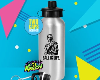 Ball is Life Basketball Themed Water Bottle / Water Bottle for the Basketball Player / Throwback Basketball Print on Metallic Water Bottle