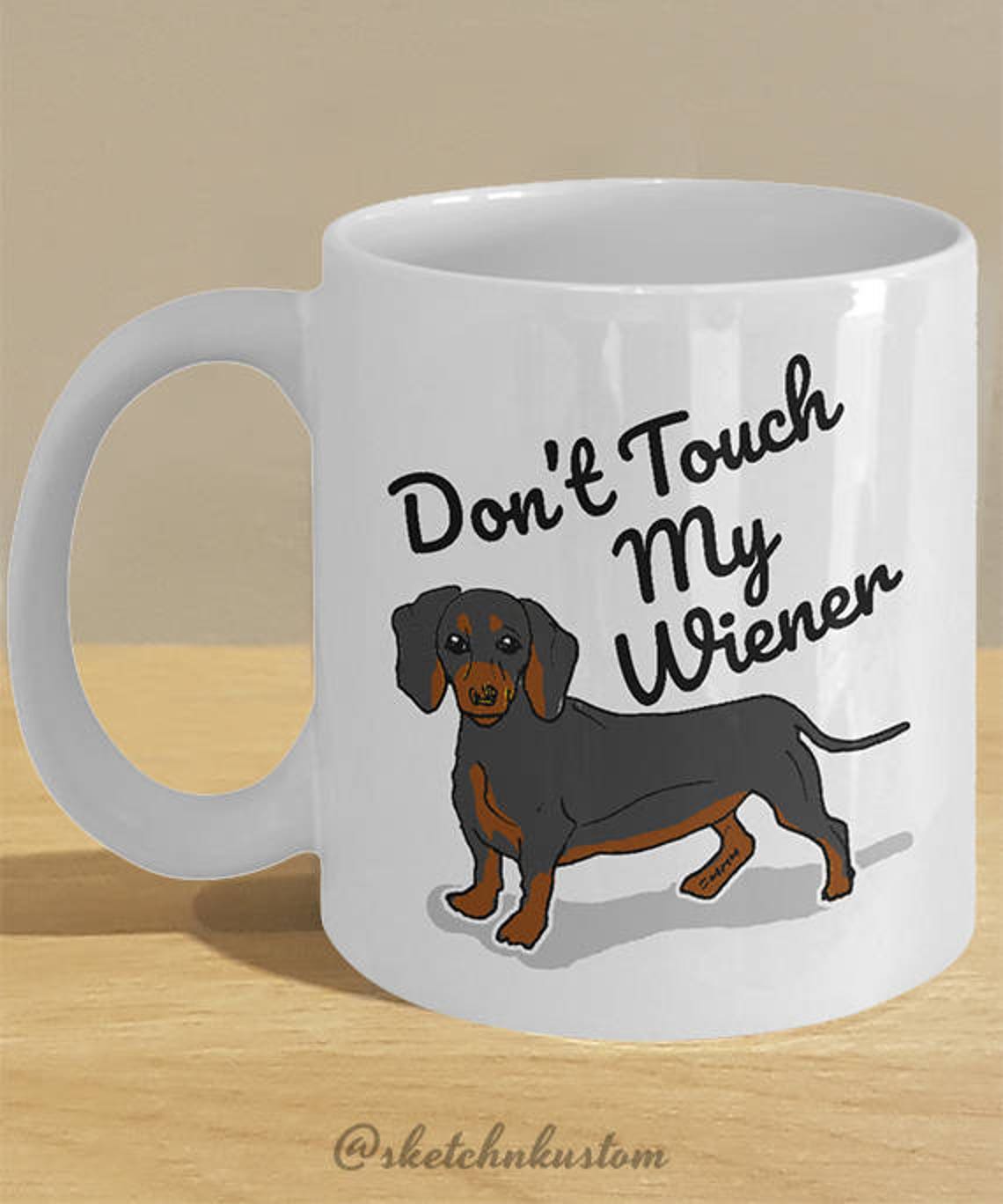 Dachshund, Wiener Dog Gifts Printed Art Mug // Funny Sausage Dog Meme — free download