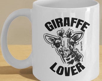 Taza de jirafa bebé para los amantes de las jirafas regalo // abril de la jirafa Meme // Café taza de té ornamento // lindos amantes de la jirafa arte impreso en la taza!