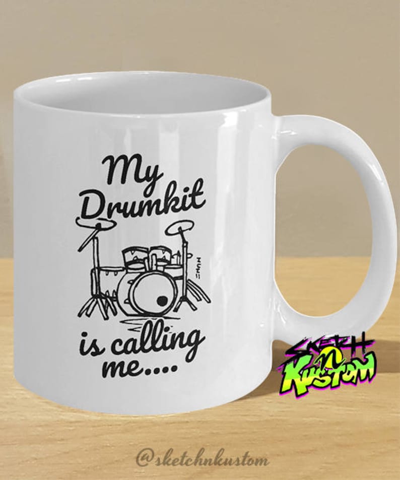 Drumkit Mug Gift for Drummer Funny Drummer Gifts Drumming
