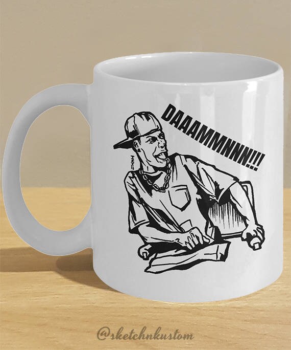 Funny Friday Smokey Mug // Damn Quotes Mug Gift // 90s Coffee | Etsy