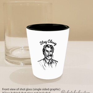 Stay Classy gift mug // Funny anchor man old school art coffee cup