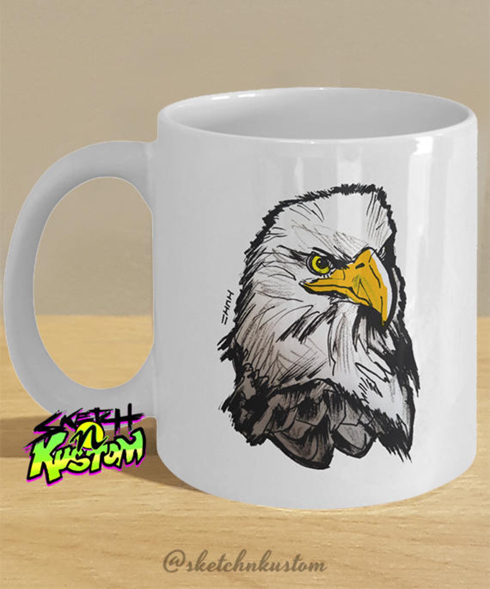American Eagle Coffee Mug Bald Eagle Mug / USA Coffee Mug / - Etsy