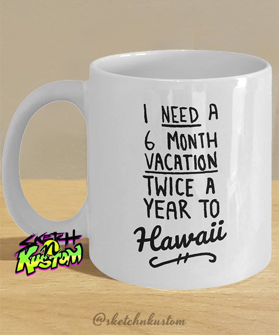 Coffee Mug Cup 12 oz Woody Car Hawaii Microwave & Dishwasher Safe Travel