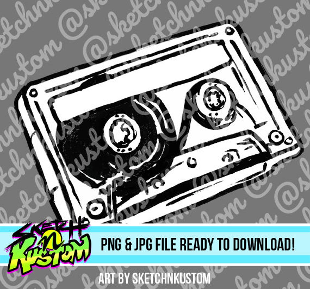 Mixtape Clipart, Cassette Tape Png and Cassette Svg for Scrapbooking ...