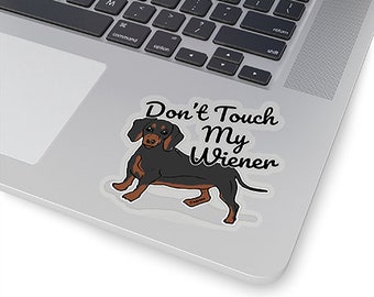 Dachshund, Wiener Dog Sticker / Funny Sausage Dog Stickers / Dark, Black Daschund Lover Sticker / Wiener Sticker / Sausage Dog Vinyl Sticker