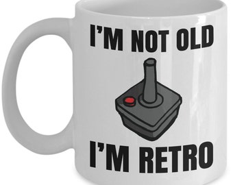 Retro Gamer Coffee Mug – Funny Joystick Design, Personalized Gift