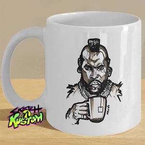 Mr Tea Gift Mug / Mister Coffee T Cup - 80s Throwback Art - Personalised Option Available