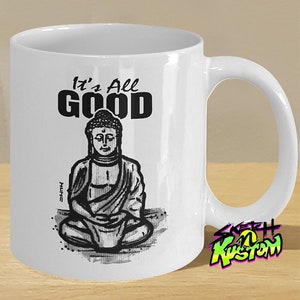 Buddha mug / Buddhist Mug - Buddha Praying Coffee Cup - Fans and Buddha Lovers Inspirational quote mug for people that love meditating image 2