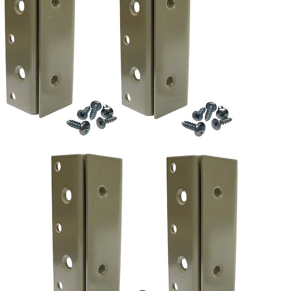 Bed Frame Bed Post Double Hook Slot Corner Attachment Bracket - Set of 4