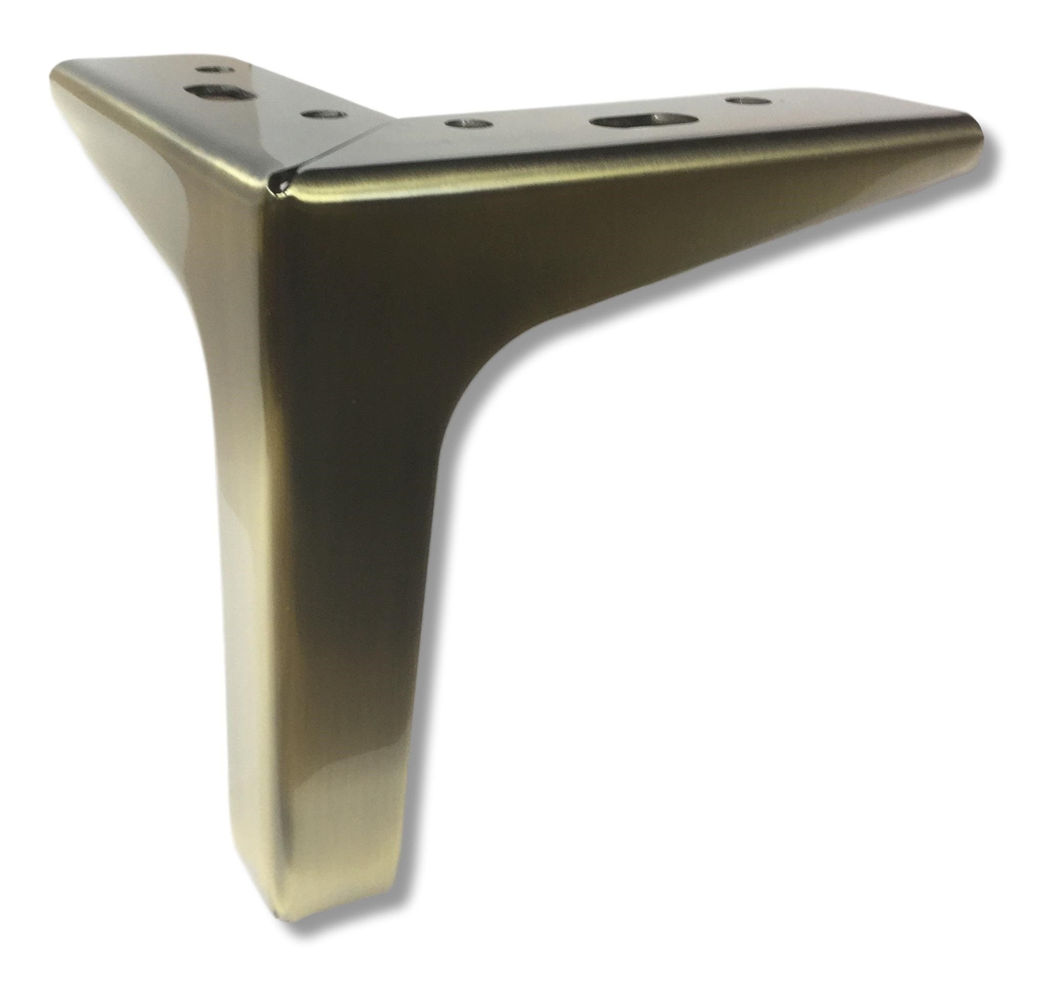 5 Brushed Brass Finish Straight Metal Furniture Legs Etsy