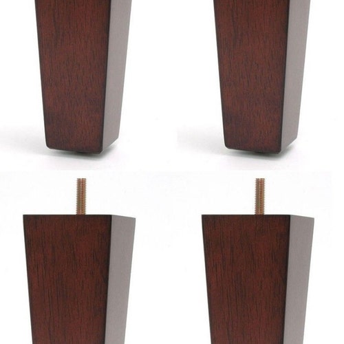 5 Dark Walnut Tapered Sofa/couch/chair Legs Set of 4 Etsy