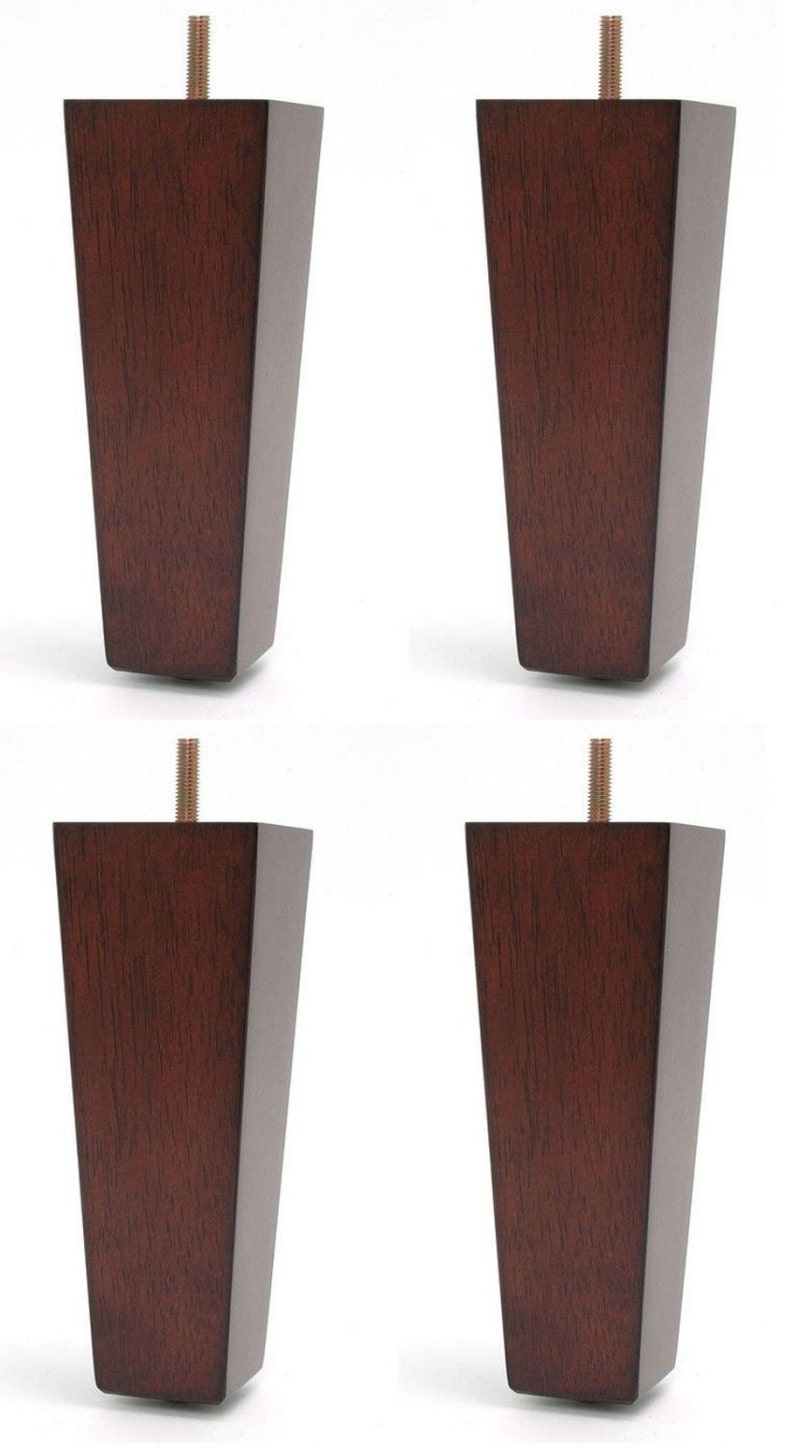 8 Dark Walnut Tapered Pyramid Sofa/couch/chair Wood Legs Etsy