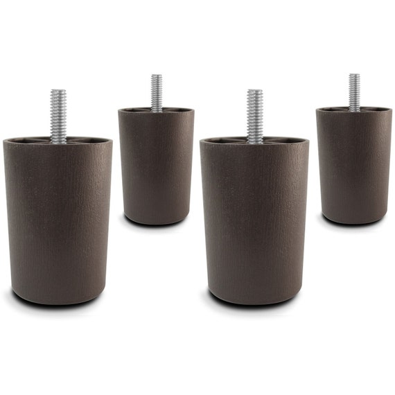 3 Universal Brown Plastic Furniture Legs Sofa Couch Chair Set Of 4