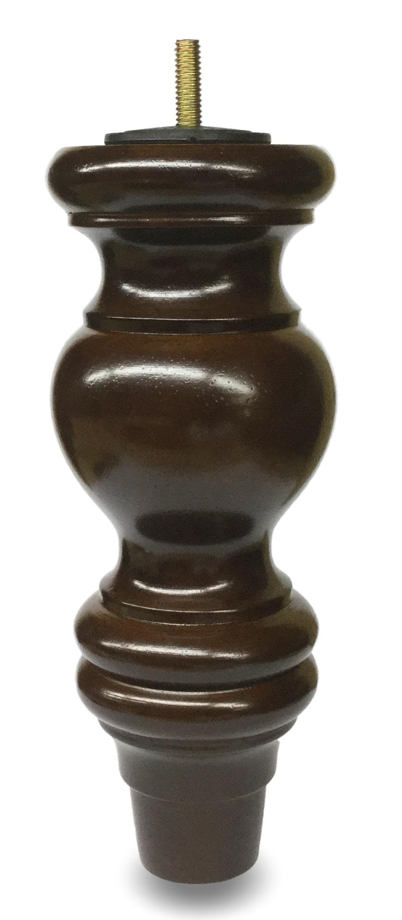 8 Walnut Turned Round Bun Sofa Wood Furniture Legs Set Etsy