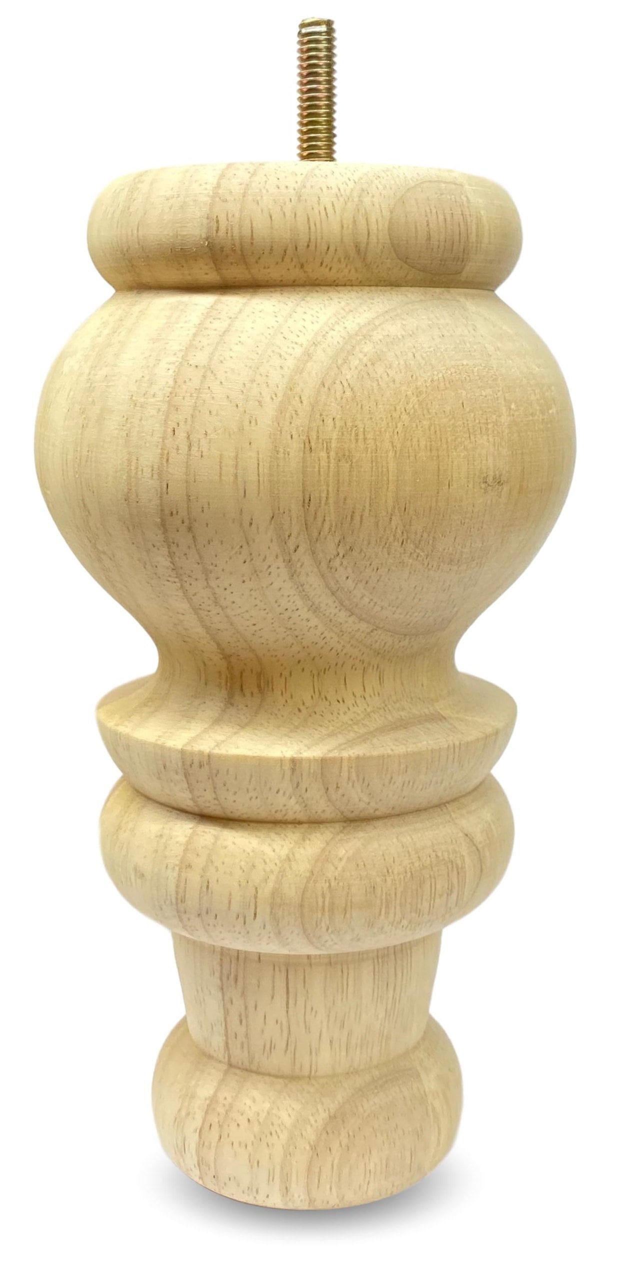 7 Unfinished Wood Turned Round Furniture Legs Set of 4 Etsy