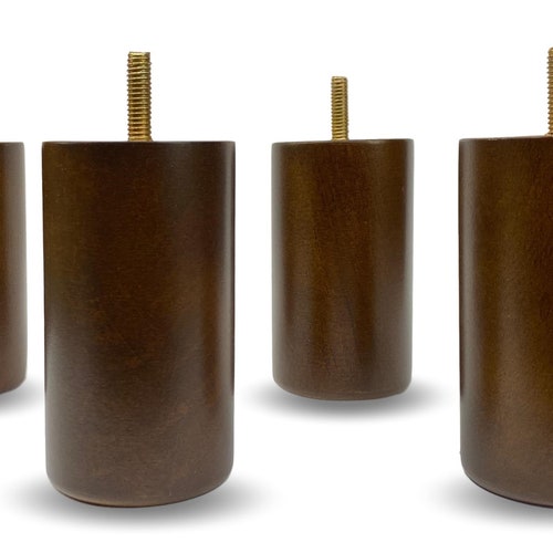 5 Dark Walnut Tapered Sofa/couch/chair Legs Set of 4 Etsy
