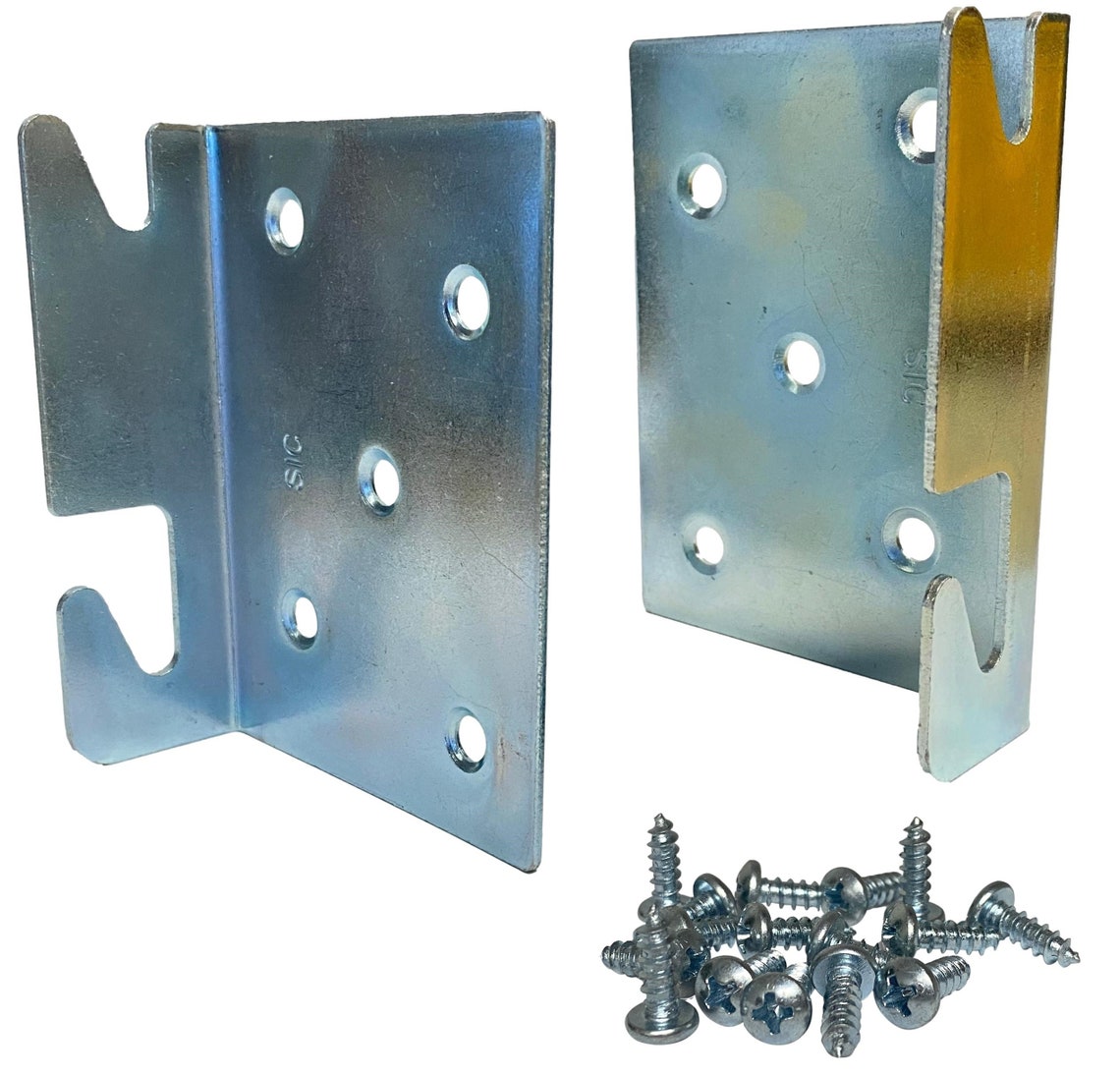Bed Rail Hook Plates Headboard Footboard Attachment Brackets Set of 2