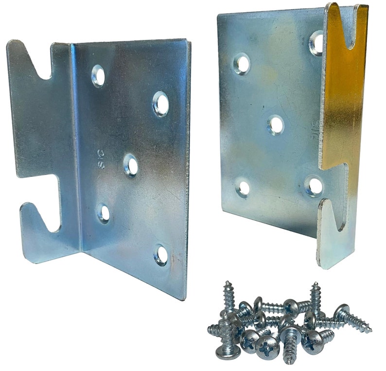 Bed Rail Hook Plates Headboard Footboard Attachment Brackets Set of 2
