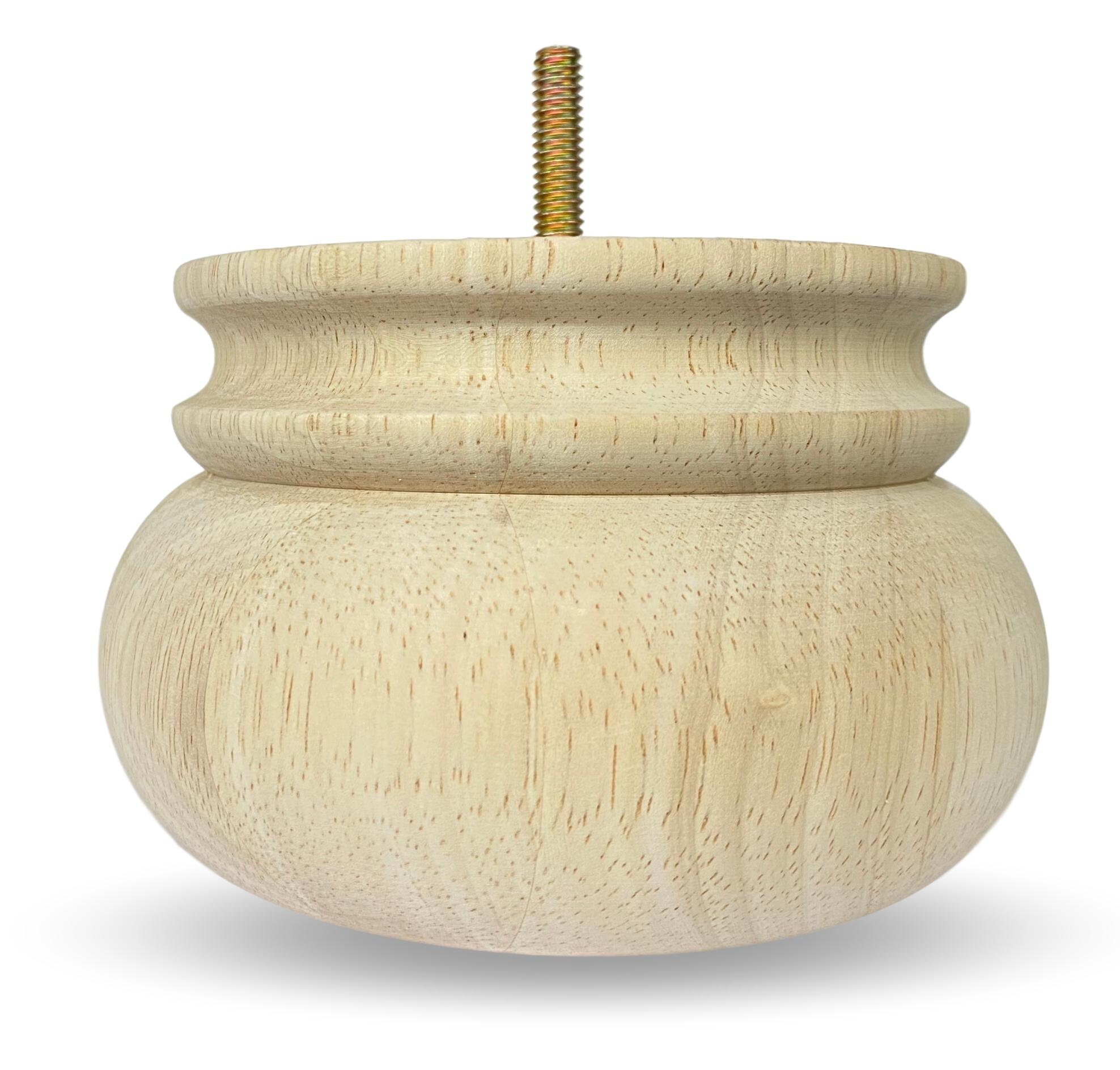 3 Turned Round Unfinished Furniture Legs Etsy