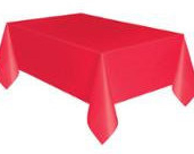 Red Plastic Table Covers 2ct Etsy