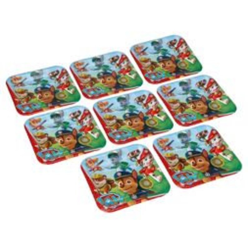 Dogs Lunch Square Paper Plates 8ct