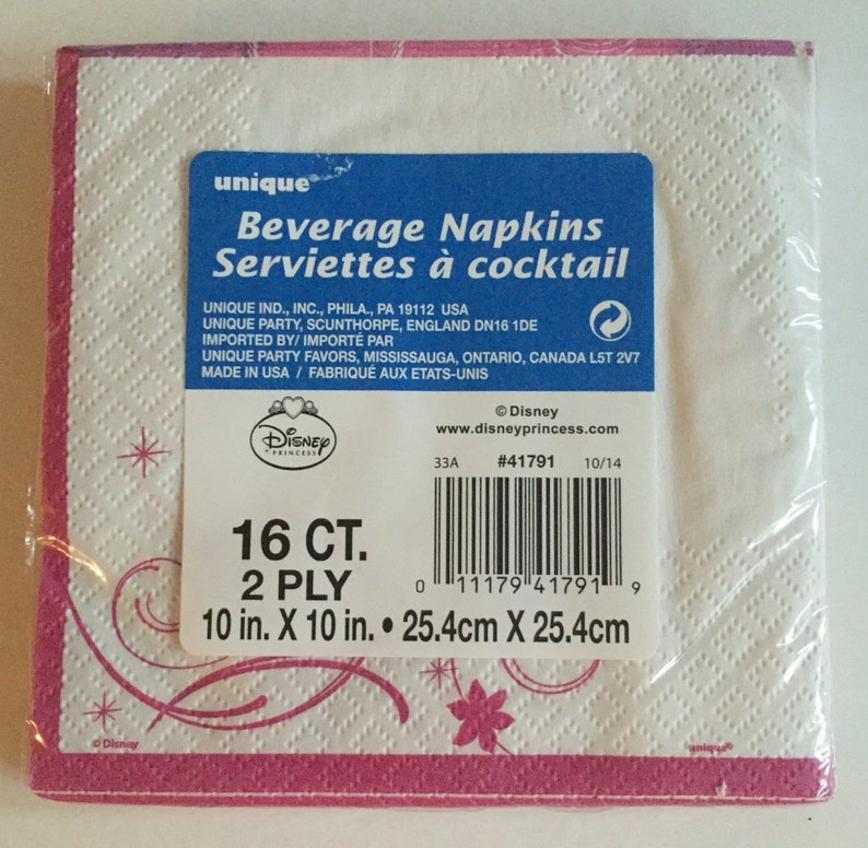 Princess Sparkle and Shine Beverage Paper Napkins 16ct