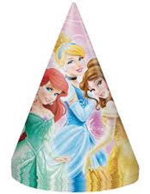 8 ct Disney Princess /'Sparkle and Shine/' Party Cone Hats