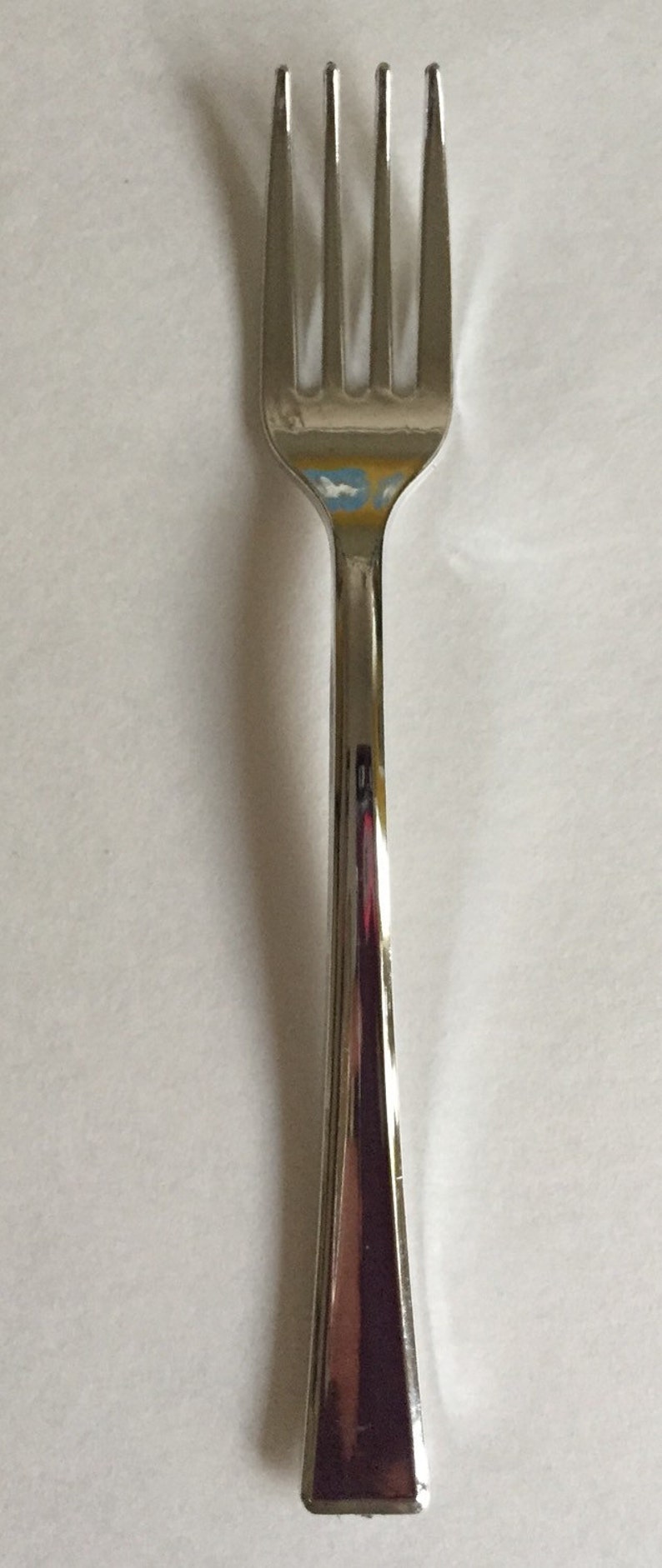 Mini Silver Finish Plastic Forks 24ct Etsy