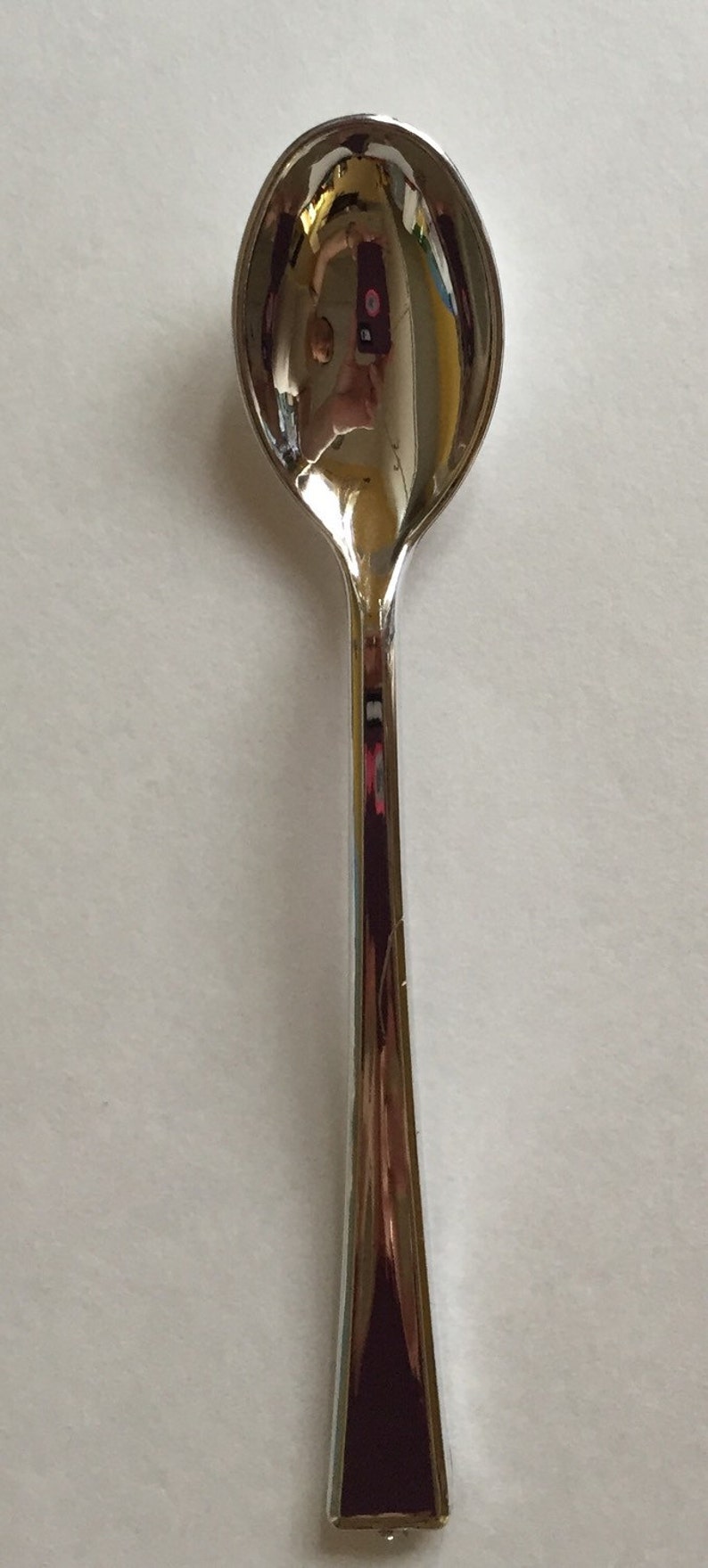 Mini Silver Finish Plastic Spoons 24ct Etsy