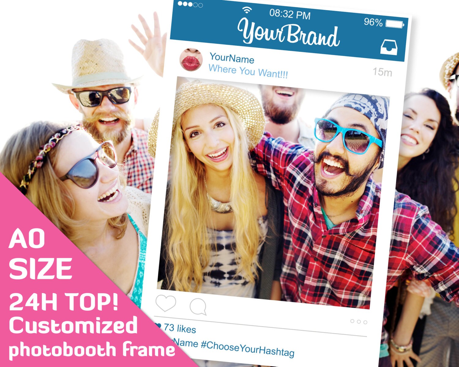 Photo booth frame wedding photobooth props party props Etsy