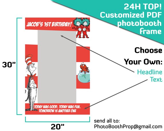 Dr Seuss Party Decorations Dr Seuss Photo Booth Props Thing Etsy