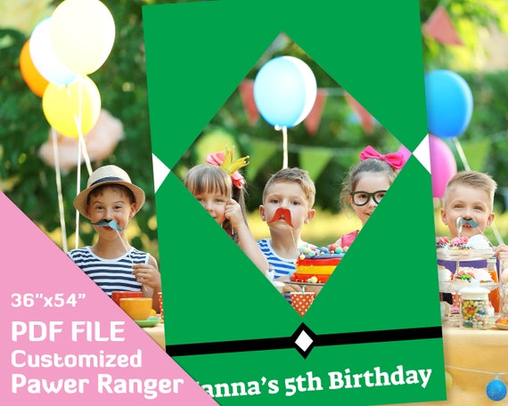 Green Power Ranger Birthday Party Pink Power Ranger Photo Etsy