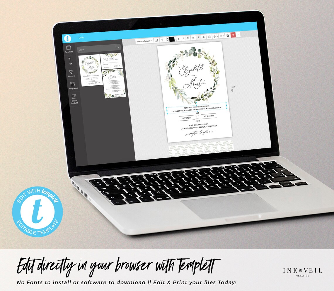 Trifold Wedding Program Template Editable Wedding Ceremony - Etsy