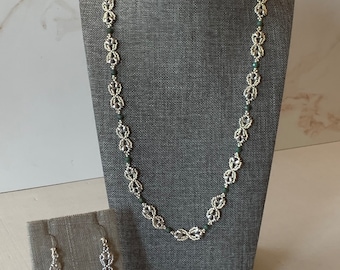 Art Nouveau Necklace and Earrings Set