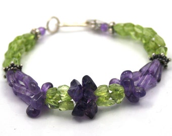 bracelet peridot and amethyst, Purple flower in Green field (51)