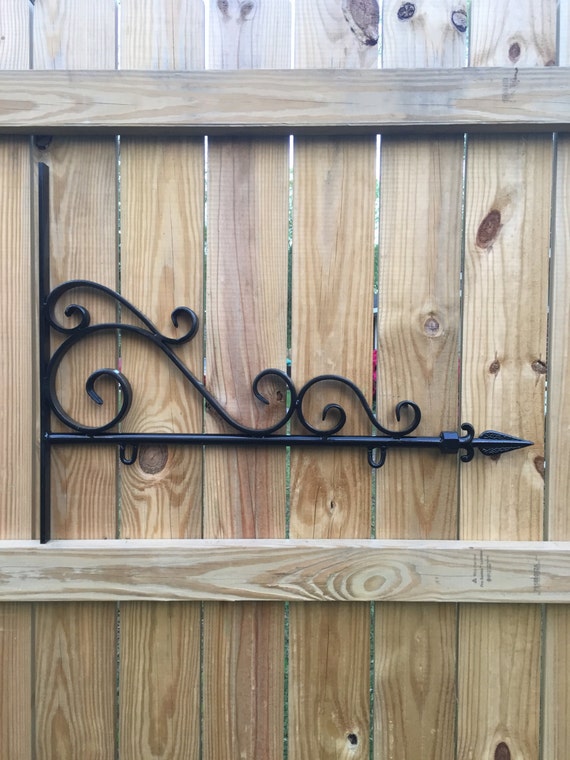 Decorative Wrought Iron Sign Holder Etsy