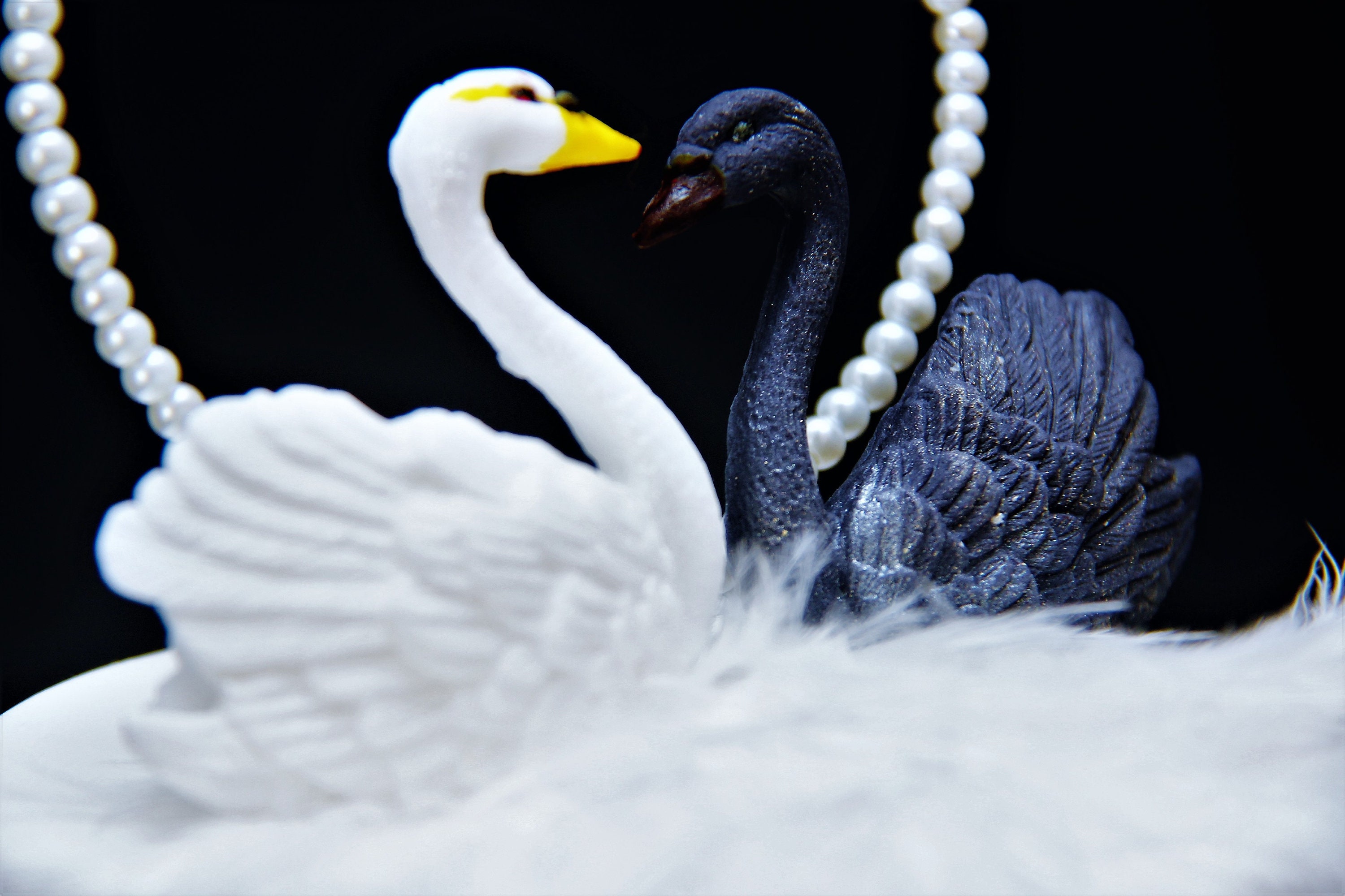 Wedding Swans Edible Cake Decoration. Hand Painted.sugar Etsy