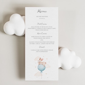 GEDRUKT modern schrift doopmenu, minimalistisch doopdinermenu, receptie dinermenu wordt afgedrukt, mat licht getextureerde kaart van hoge kwaliteit