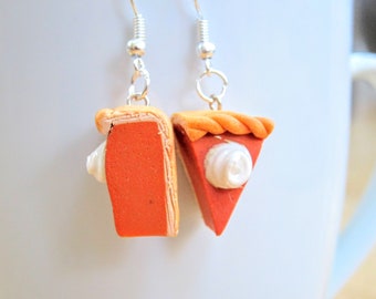 Pumpkin Pie Kitsch Jewelry Here for the Pie Bottle Cap Earrings Funny Gift Thanksgiving Earrings Fall Jewelry
