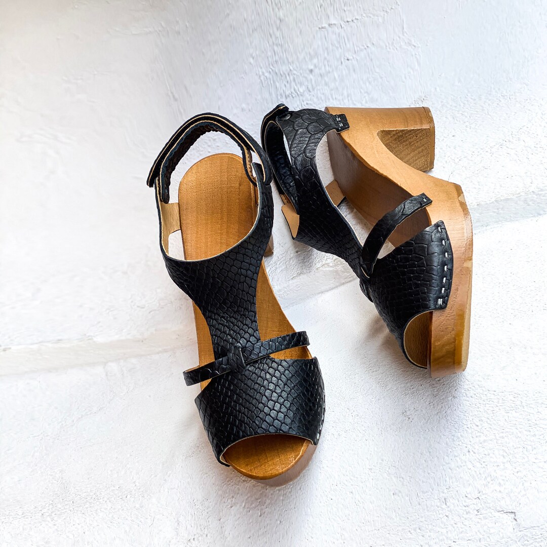 Black Clogs Sandals Made by Kulikstyle Barefoot Sandals With Etsy