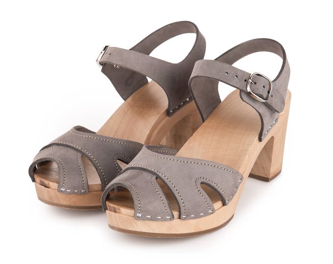 high heel clog sandals