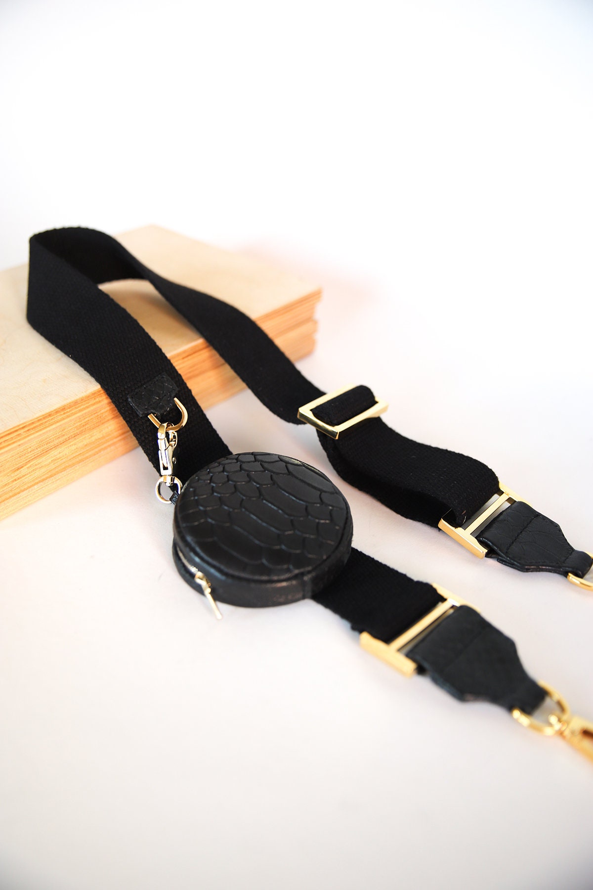 Crossbody Leather and Woven Purse Strap With Leather Small 