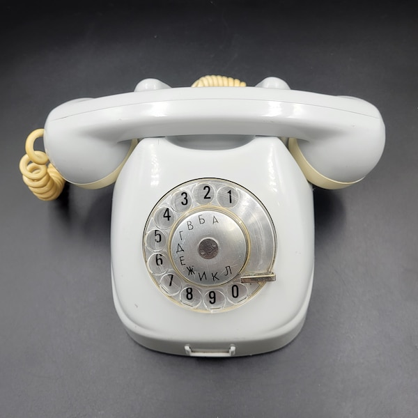 Vintage Rotary Phone TESLA. Landline Phone Made in Czechoslovakia. Retro Working Phone. Old Desk Telephone. Collectible Phone.