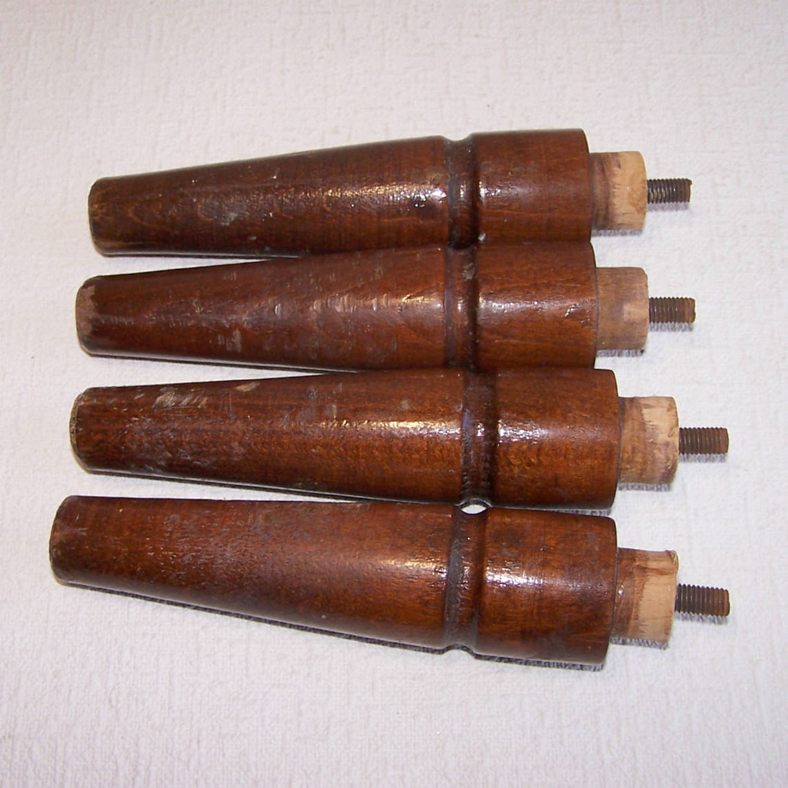Vintage Furniture Legs Made of Wood. Set of 4 Old Wooden Legs. Etsy