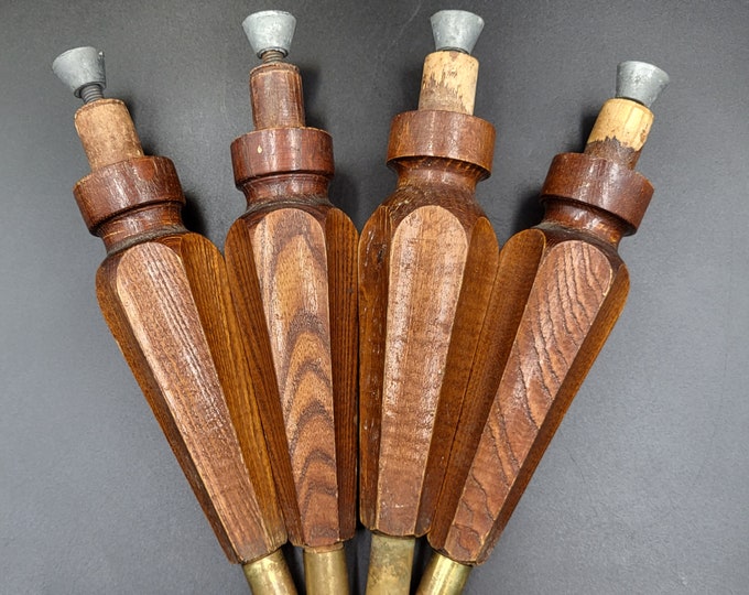 Vintage Furniture Legs Made of Wood. Set of 4 Old Wooden Legs. Etsy